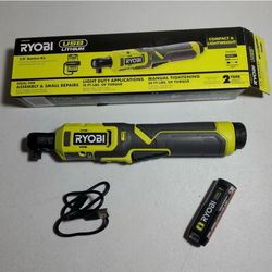 FVRC51K Ryobi 3/8" Cordless Ratchet Kit 3Ah Battery & USB Charger