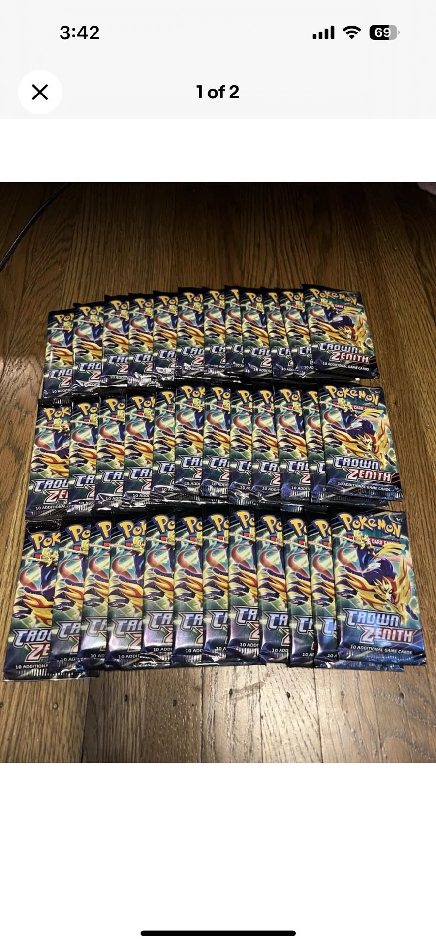 Pokemon Crown Zenith 36 Booster packs