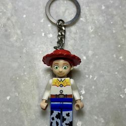 Disney PIXAR LEGO MINIFIG MINIFIGURE TOY STORY JESSIE COWGIRL KEY CHAIN CHARM