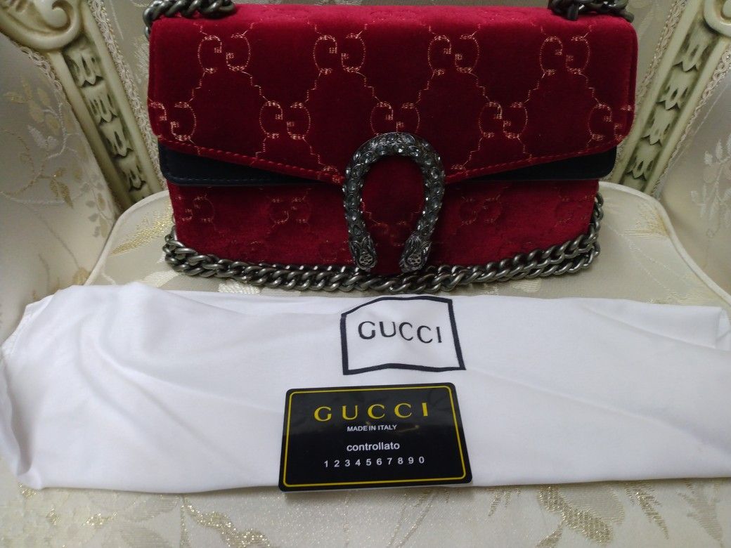 GG Red Bag With Long Chain