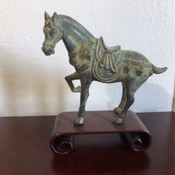 Ming dynasty antique gorgeous Brass horse statue
