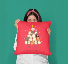 Christmas Gift Personalized - Custom Designs Gift - Custom Last Name Pillow - Holiday Decor -  Christmas Colors