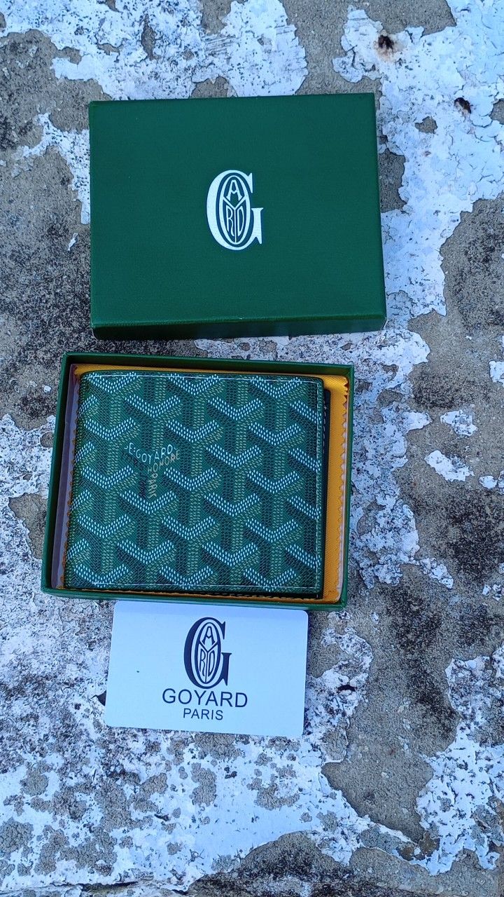 Goyard Green Wallet — Fits Cards + Cash