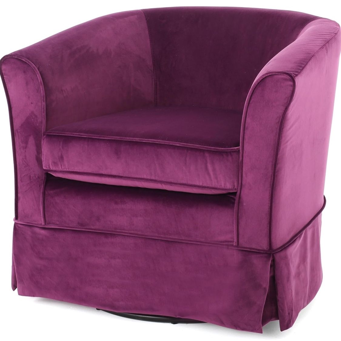 Purple Velvet Swivel Chair