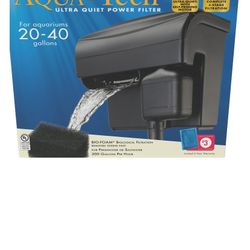 Aqua-Tech Ultra Quiet Power Filter, For Aquariums 20-40 Gallons