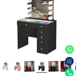 VANITII Mini Diana Vanity Set -6 Storage Drawers with Mirror