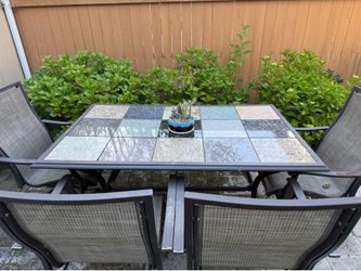 Outdoor table with chairs