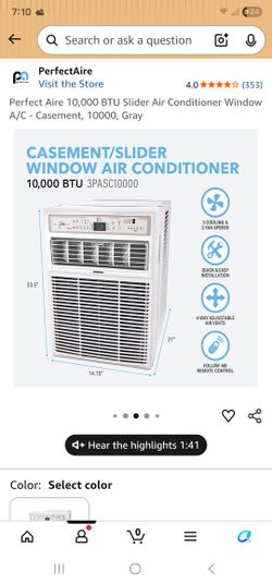 A/C 10,000 BTU Casement