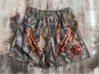 Eric Emanuel Orange camo lightning bolt size L and XL