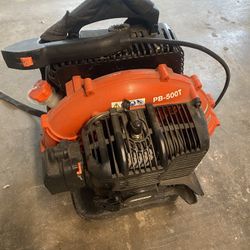 Backpack blower.