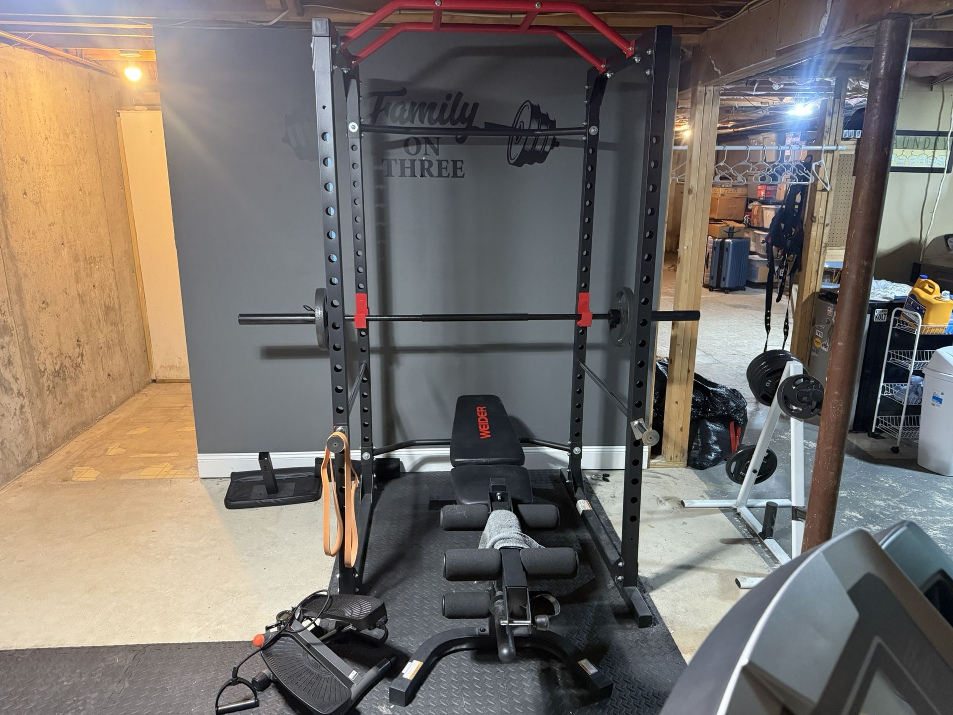 Squat Rack And Weight Bench
