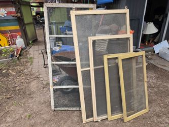 Vintage Wood Window Screens – Set of 5 – Great for DIY & Farmhouse Decor