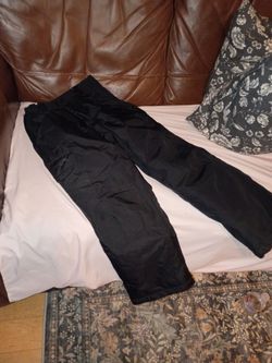 Black Nylon Track Pants snow