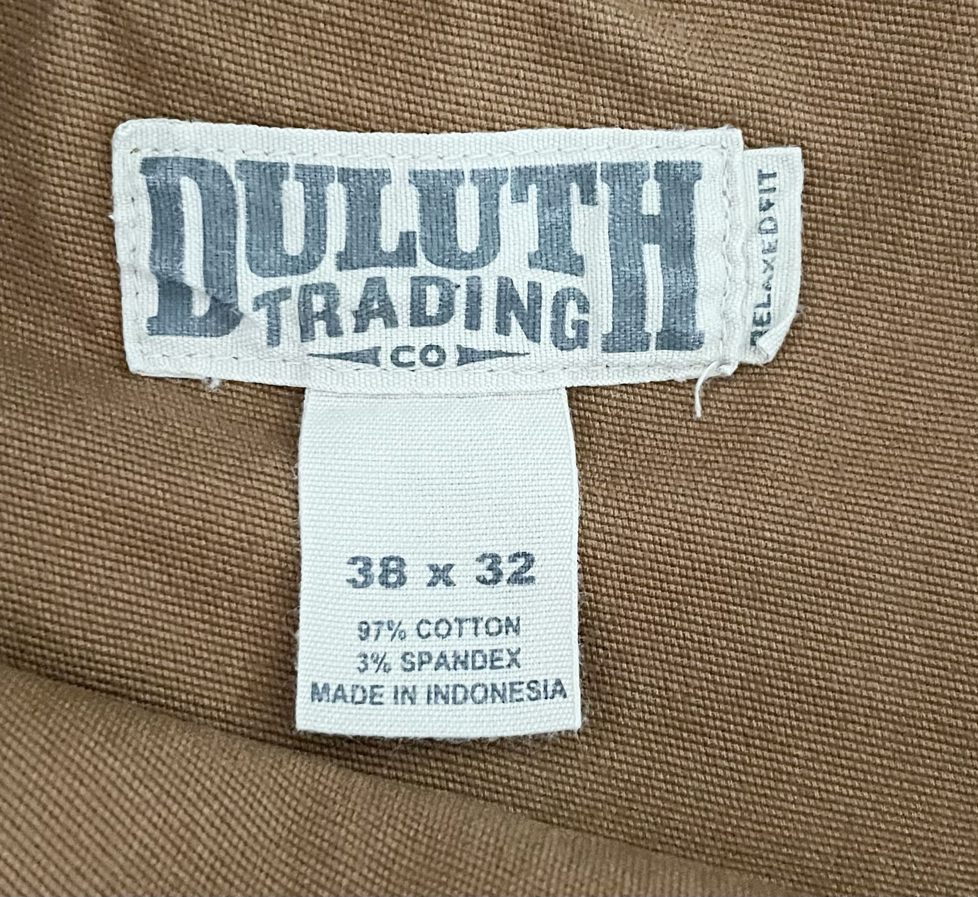 Duluth Trading Co. Men’s 38x32 Relaxed Fit Flex Fire Hose Cargo Pants Brown