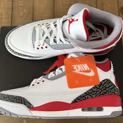Jordan 3 Retro Fire Red Mens Size 9