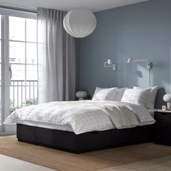 IKEA NORDLI Queen Bed Frame with 6 Drawers