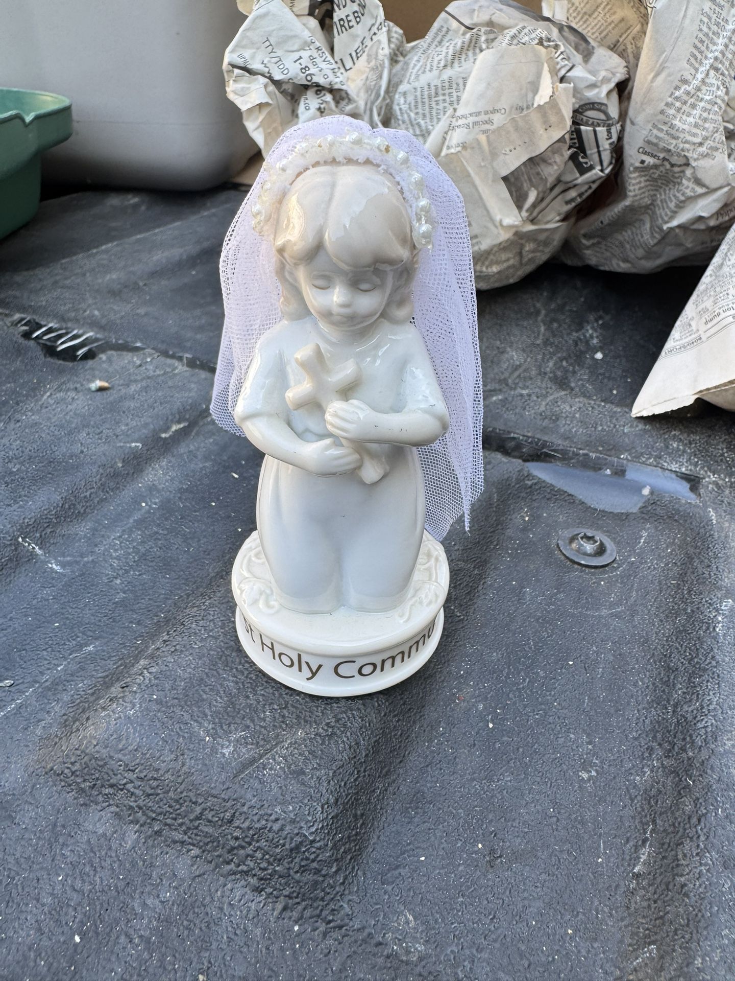 Russ Porcelain Blonde Girl My First Holy Communion Figurine