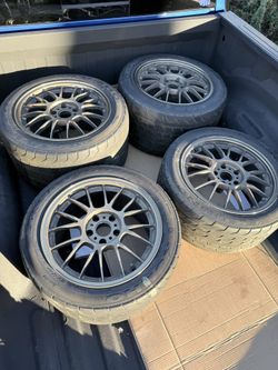 Used 17” Volk Racing Wheels Staggered 5x114.3