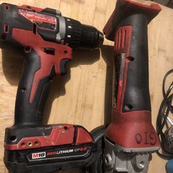 Milwaukee Drill And Grinder And Battery