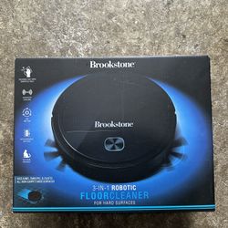 Brookstone 3-in-1 Robotic Floor Cleaner. 