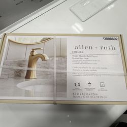 Allen+Roth Chesler SINGLE HANDLE  Bath Sink Faucet  BRUSHED GOLD (contact info removed)