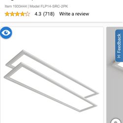 Flat Panel LED Light - 1 x 4 from Costco, 12 available 