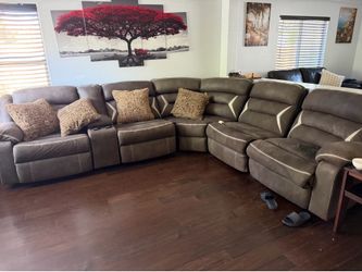 5 piece sectional with 3 recliners