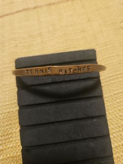 Tennis Bitches cuff bracelet