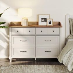 New 6 drawers dresser with wood top