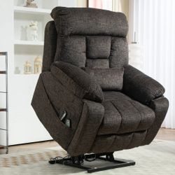 New Lay Flat Lift Chair, 4 Motors Extra Large Lift Chair, Dark Grey