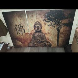 3pc buddha canvas/ pintura de buddha 3ps