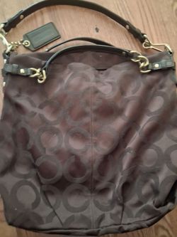 Coach Op Art Signature Hobo Bag