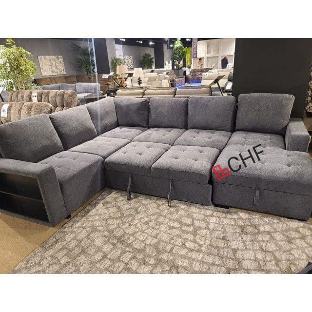 Modern Living Room Sectional Sleeper Sofa With Storage Chaise