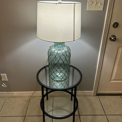 Side Table & Lamp