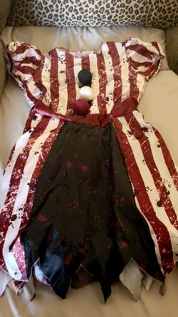 Evil Clown Halloween Costume Dress