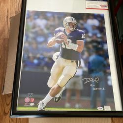 University Of Washington Jake Locker Poster Signed 