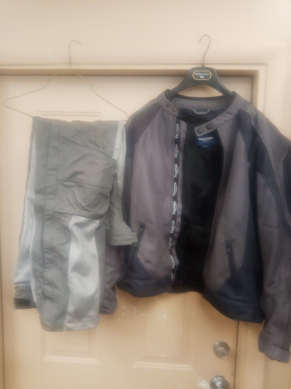 Triumph motorcycle jacket sz m and Joe rocket motorcycle pants size large