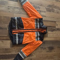 🏍️ Genuine Harley-Davidson Rain Suit Set • Jacket + Bib Overalls • Size Small • High Visibility
