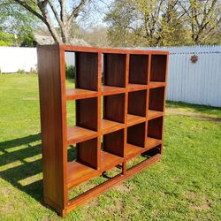 Brown storage shelf 