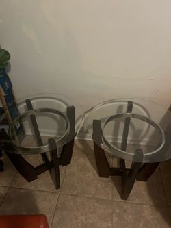 Glass top End Tables