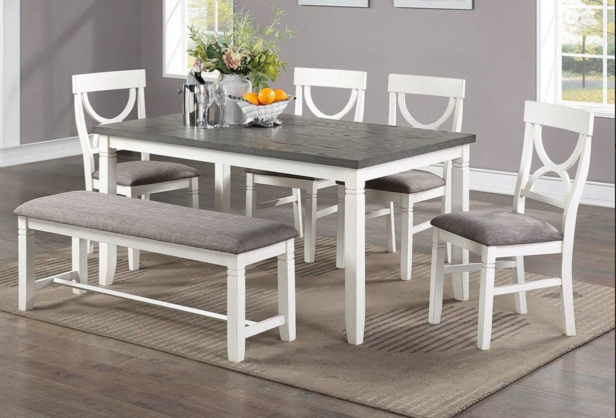 New 6pc White Dining Set for Sale in Phoenix, AZ - OfferUp