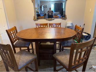 Bar height table and chairs
