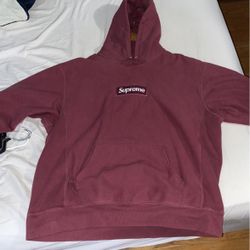 Supreme Box Logo Hoodie Burgundy