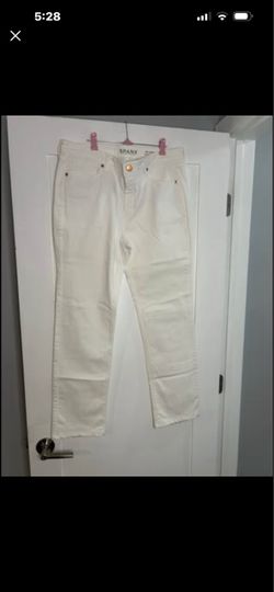 SPANX The Slim-X Straight Leg White Jeans - Shaping & Slimming-Size 12
