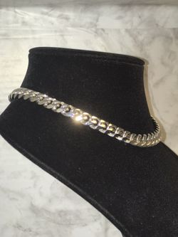 Thick Silver Stainless Steel Necklace 