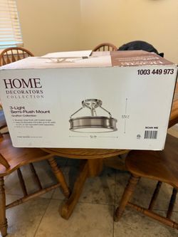 Semi flush 3 light ceiling light