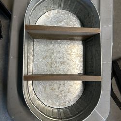 Galvanized bathroom shelf decor