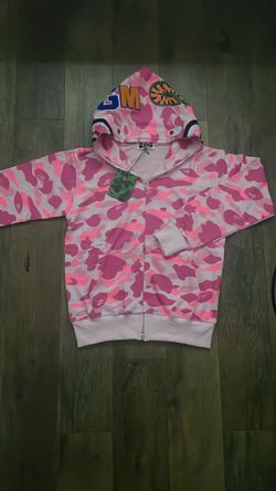 Bape Camo Hoodie Pink Medium 