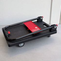 New In Box Portable Flatbed Foldable Push Cart Dolly 300 Lbs Capacity Flatbed Warehouse Equipment 