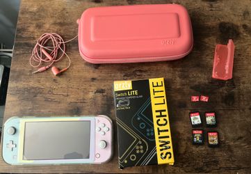 Nintendo Switch Lite With Games, Case, and More!